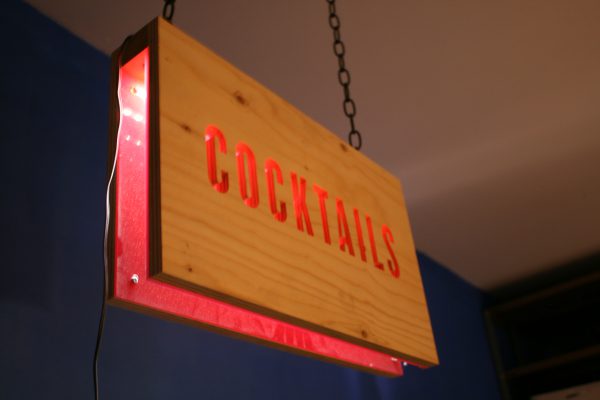 Cocktail Sign - Pink LED